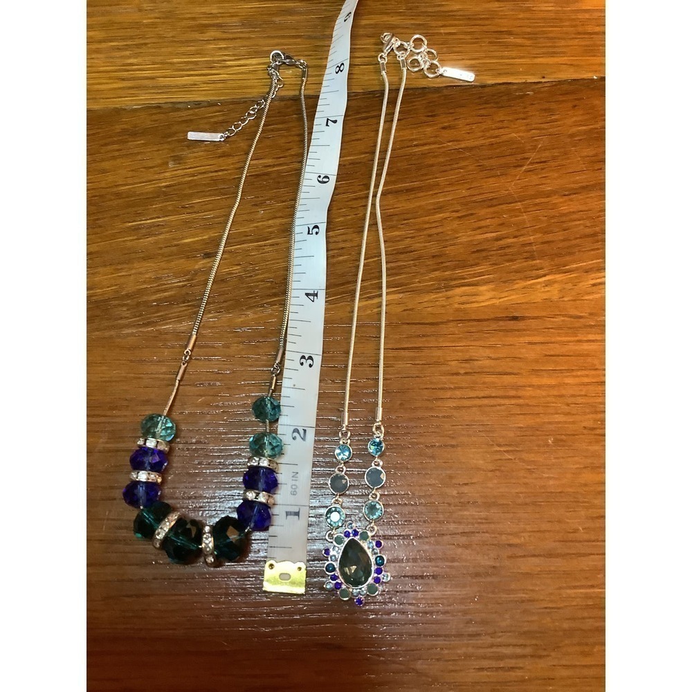 Nine Wesy SilverTone Rhinstone Necklace Bundle - Picture 2 of 3
